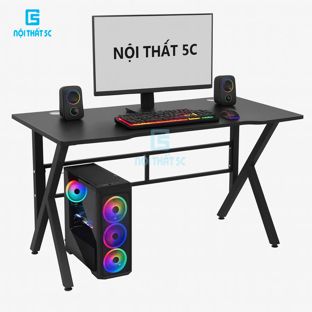 Bàn làm việc, bàn gaming 5C-Gaming Speed đa dạng mẫu mã, kích thước lớn 1m4,1m2 để máy tính, PC,chân
