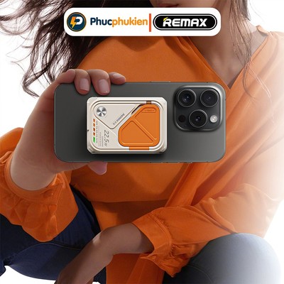 REMAX RPP 116 - sạc dự phòng 10000mah tích hợp dây sạc, sạc không dây 15w chân cắm AC Phúc Phụ Kiện
