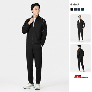  Bộ Nỉ Khóa Nam ZIP-STRIPE S-WARM 5S FASHION Chất Dày Dặn Cao Cấp Phối Line Khỏe Khoắn MBNK25027 