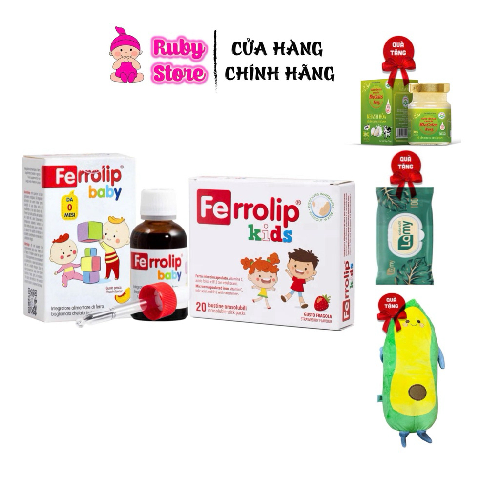 Sắt Ferrolip cho bé nhập khẩu Ý- ngăn ngừa thiếu máu do thiếu sắt cho bé