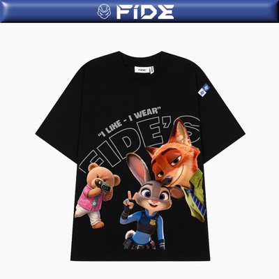 Áo thun FIDE Bunny Fox unisex form rộng nam nữ local brand cổ tròn oversize Zootopia - AT225