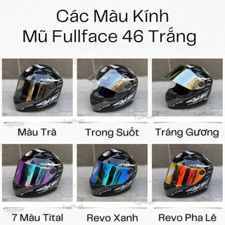 Mũ bảo hiểm Fullface A.G.U Top Phượt tem 46 trắng - Hàng Chính Hãng