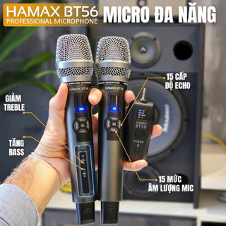 Micro Siêu Đa Năng BT56 Kết Nỗi Hát Karaoke Trên Loa Bluetooth, Trên Xe Oto Và Loa Vi Tinh Rất Hay