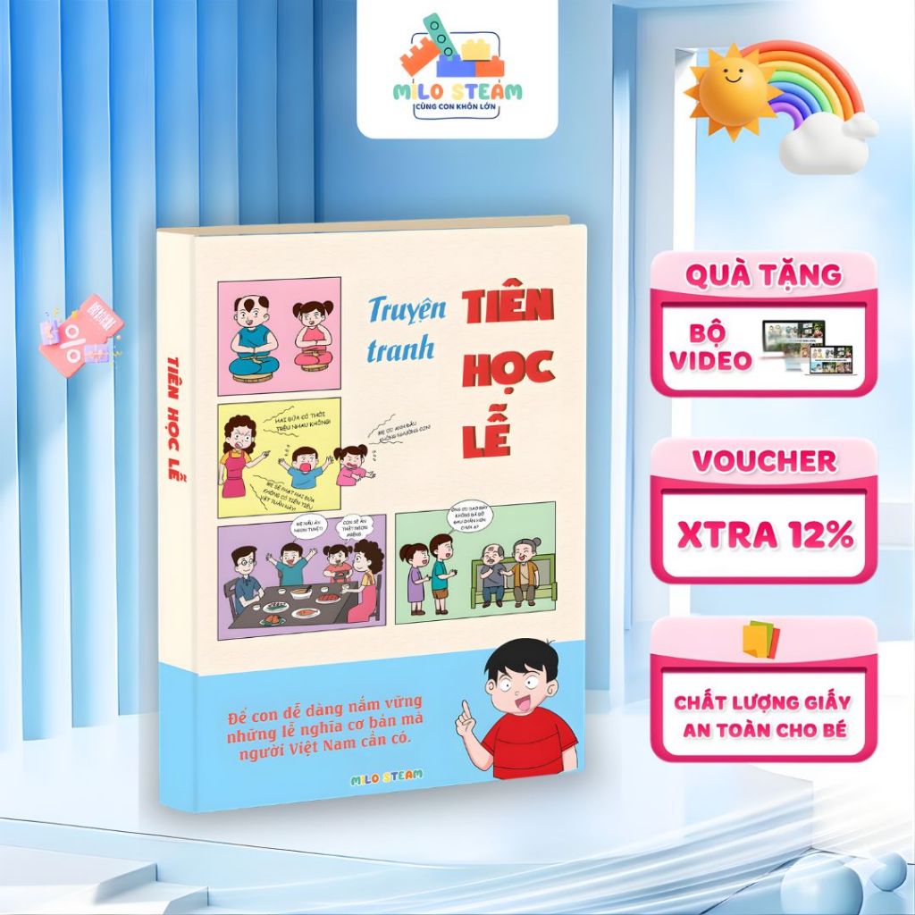 Sách Truyện Tranh Tiên Học Lễ MILO STEAM Giúp Con Trở Thành Người Văn Minh, Lịch Sự