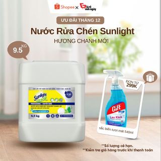  Nước Rửa Chén Sunlight Hương Chanh Mới Can 9.5KG 