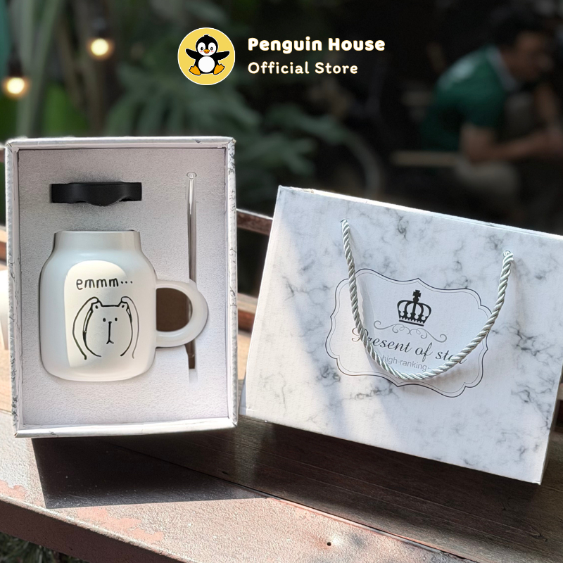 [Penguin] Cốc sứ Vô Tri, Ly sứ quà tặng ý nghĩa dành cho người yêu, bạn bè và người thân