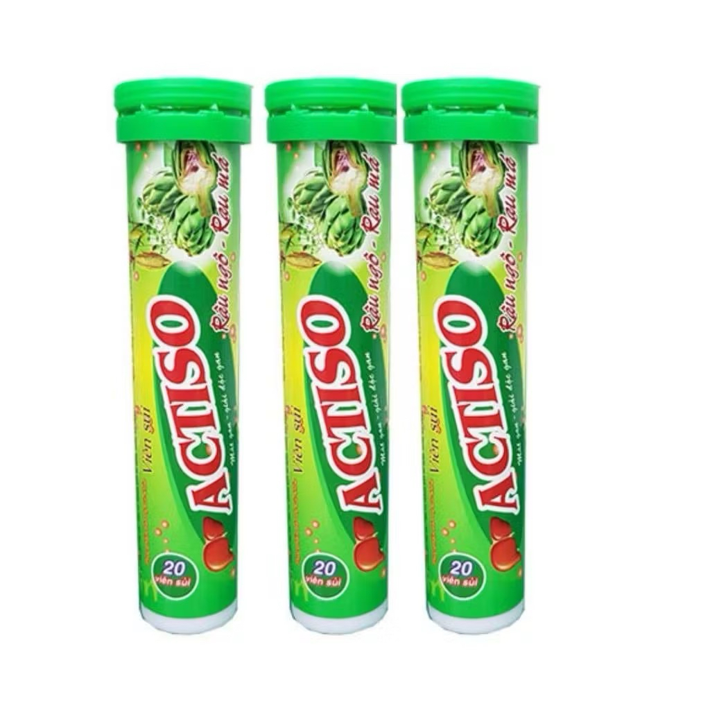 CHÍNH HÃNG viên sủi Actiso mát gan, lợi tiểu, thanh nhiệt tuýt 20 viên (date xa)