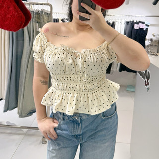  LASSIE BIGSIZE| Áo tay phồng Bigsize mùa hè cho nữ 2 màu| SUN TOP 