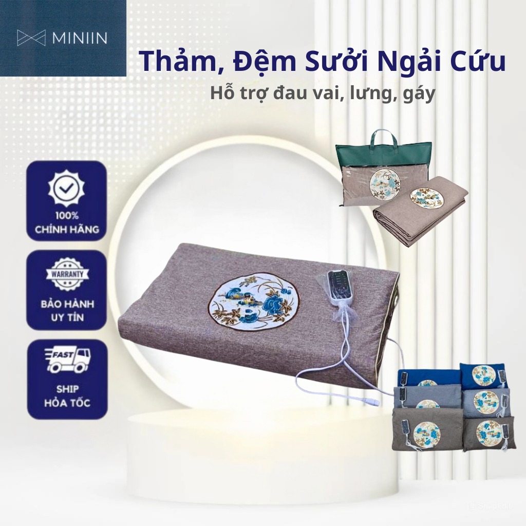 Thảm, Gối Ngải Cứu Điện, Đệm Sưởi Ngải Cứu Đông Y Nội Địa Trung Hỗ Trợ Đau Vai Gáy, Lưng, Xương Khớp