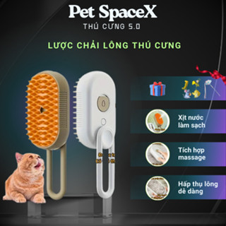 3in1 Lược Chải Lông Thú Cưng Tích Hợp Massage Và Xịt Nước Làm Sạch 2025