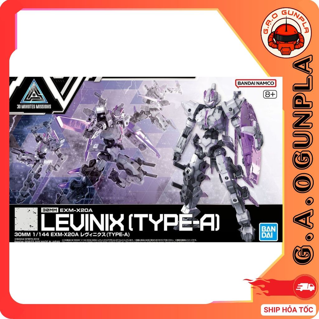 Mô hình lắp ráp Bandai chính hãng  30MM 1/144 EXM-X20A LEVINIX （TYPE-A）