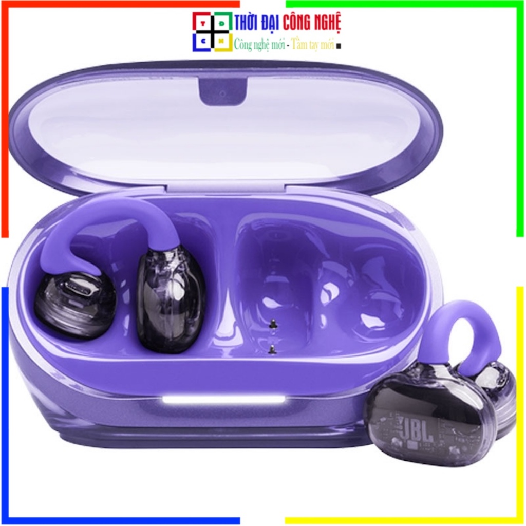 Tai nghe Bluetooth Open-ear JBL Soundgear Clips âm thanh JBL OpenSound, 4 mic đàm thoại rõ