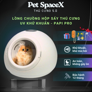   UV Khử Khuẩn  Lồng Chuồng Hộp Sấy Thú Cưng Chó Mèo Hút Lông Rụng Chống Nấm Rận Papi PRO - Pet SpaceX 