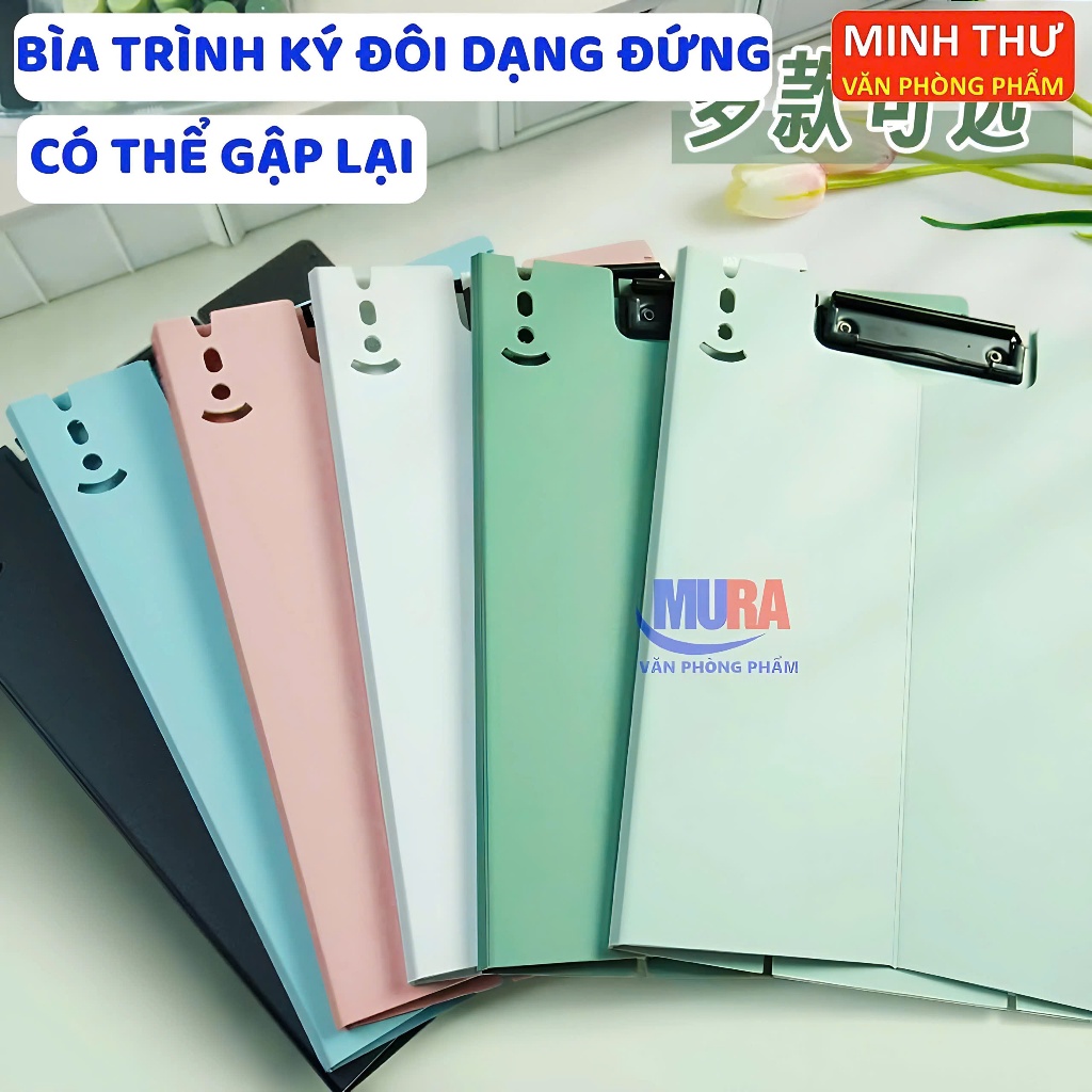 ̣(BT- 2904) Bìa trình ký đôi A4 đứng có kẹp, CÓ THỂ GẬP LẠI, kẹp tài liệu đôi A4 tiện lợi, kẹp tài l
