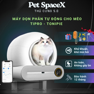   Rẻ Vô Địch  Máy Dọn Phân Tự Động Cho Mèo Tipro - Tonipie Cảm Biến Thông Minh Bản Mới Có Thanh Chắn Cát 