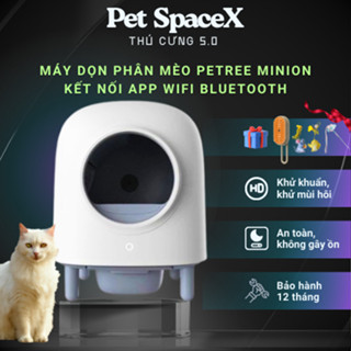   Ưu Đãi  Máy Dọn Phân Mèo Tự Động PETREE MINION 2023 - Kết Nối App Wìi Bluetooh - Vận Hành Êm Ái An Toàn Tiện Lợi 