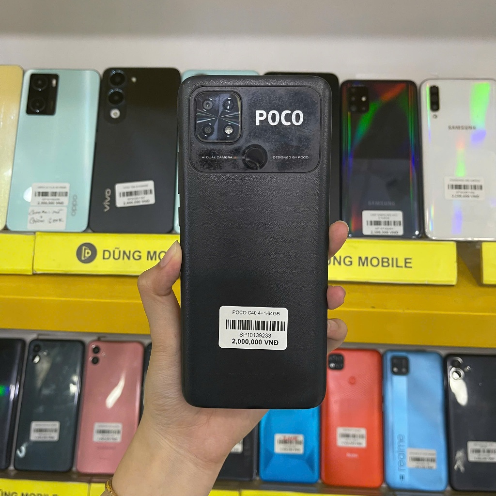 [MÁY CŨ] Điện thoại POCO C40 4/64Gb tặng kèm bộ sạc (HK)