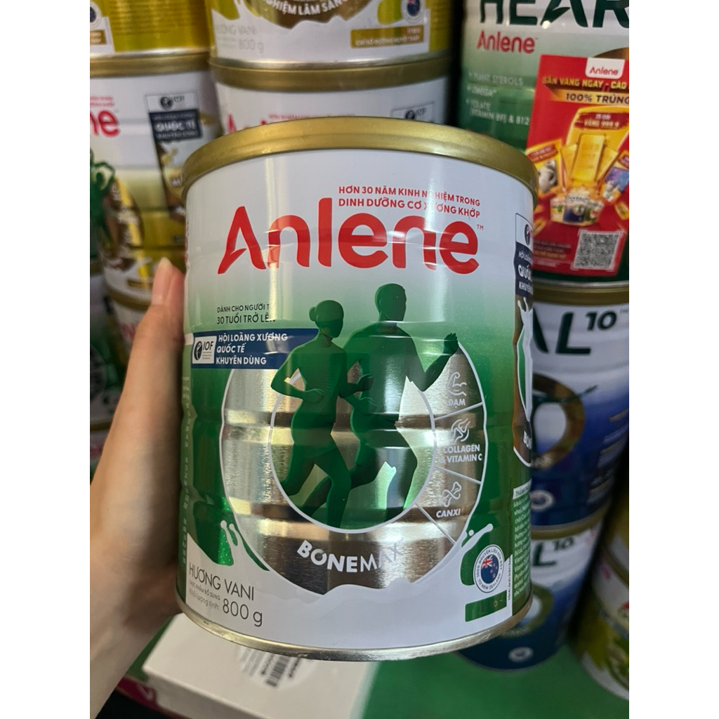 Date 6.2027 - Sữa bột Anlene lon 800g hương vani bổ sung canxi hàng chính hãng
