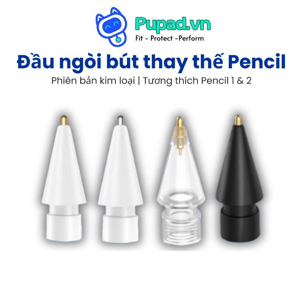 Đầu Ngòi Bút Cảm Ứng Thay Thế PUPAD, Tương Thích Pencil 1&2, Cảm Giác Viết Vẽ Mượt Mà - A01