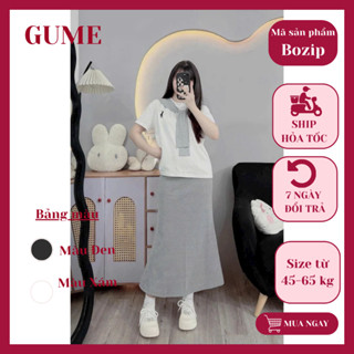  Chân váy bầu dáng dài dáng đuôi cá tôn dáng chất liệu bozip  45-85kg  