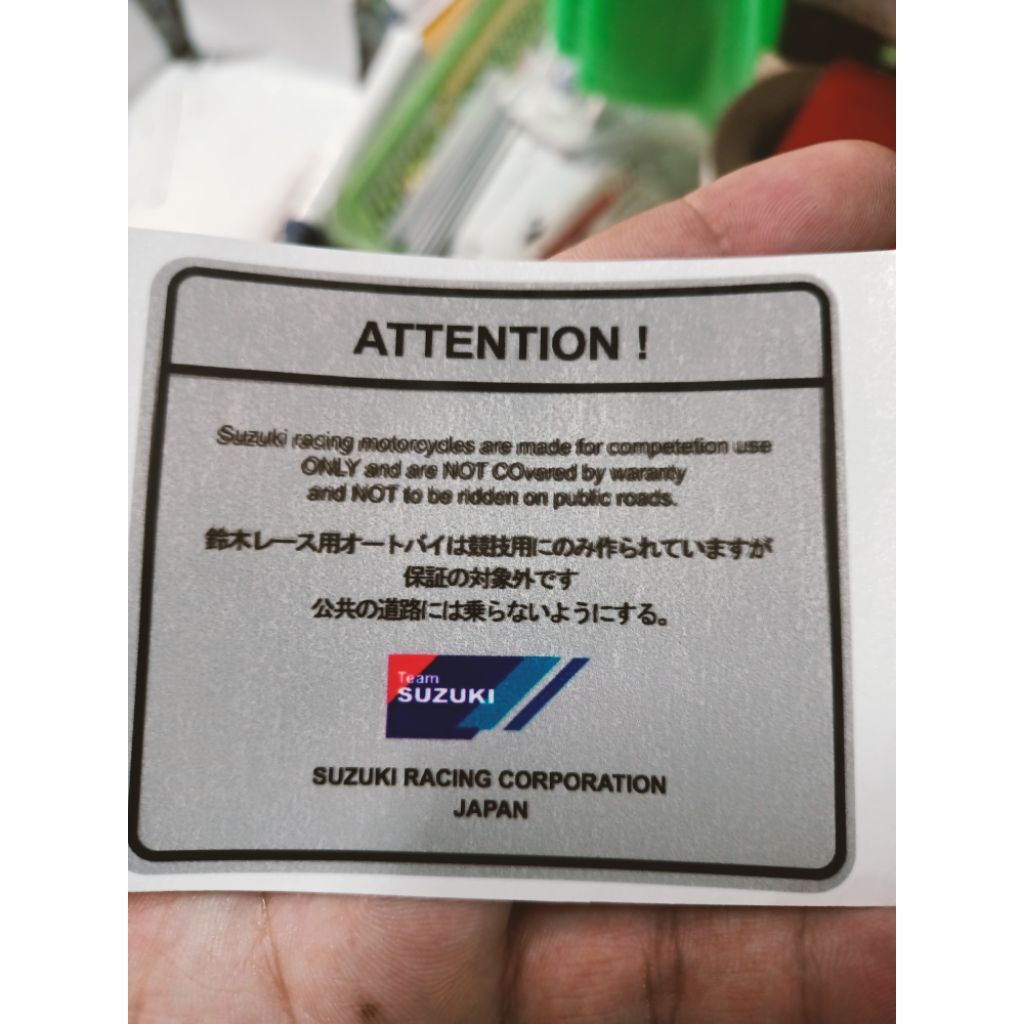 Tem thông số xe Suzuki nhật new