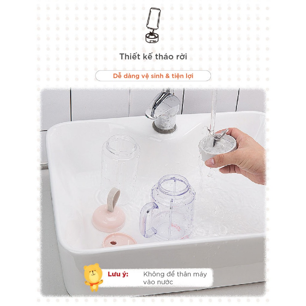 Máy xay sinh tố cầm tay 2 cối Bear BL-4H04M (LLJ-C04W1),150W, Lưỡi dao 4 cánh xay đá bi, BH 18 Tháng | BigBuy360 - bigbuy360.vn