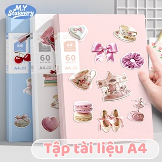  File lá A4 đựng tài liệu nhiều ngăn Tệp đựng tài liệu 30 lá 60 lá 80 lá chất liệu PP cao cấp 