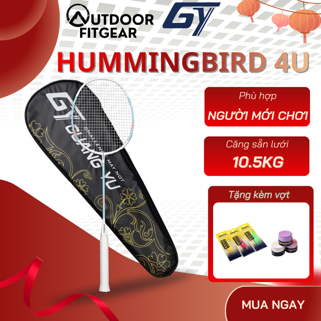 Vợt cầu lông 10kg Guang Yu Hummingbird Blue Shooting Blue Line 4UG5 công thủ toàn diện chính hãng