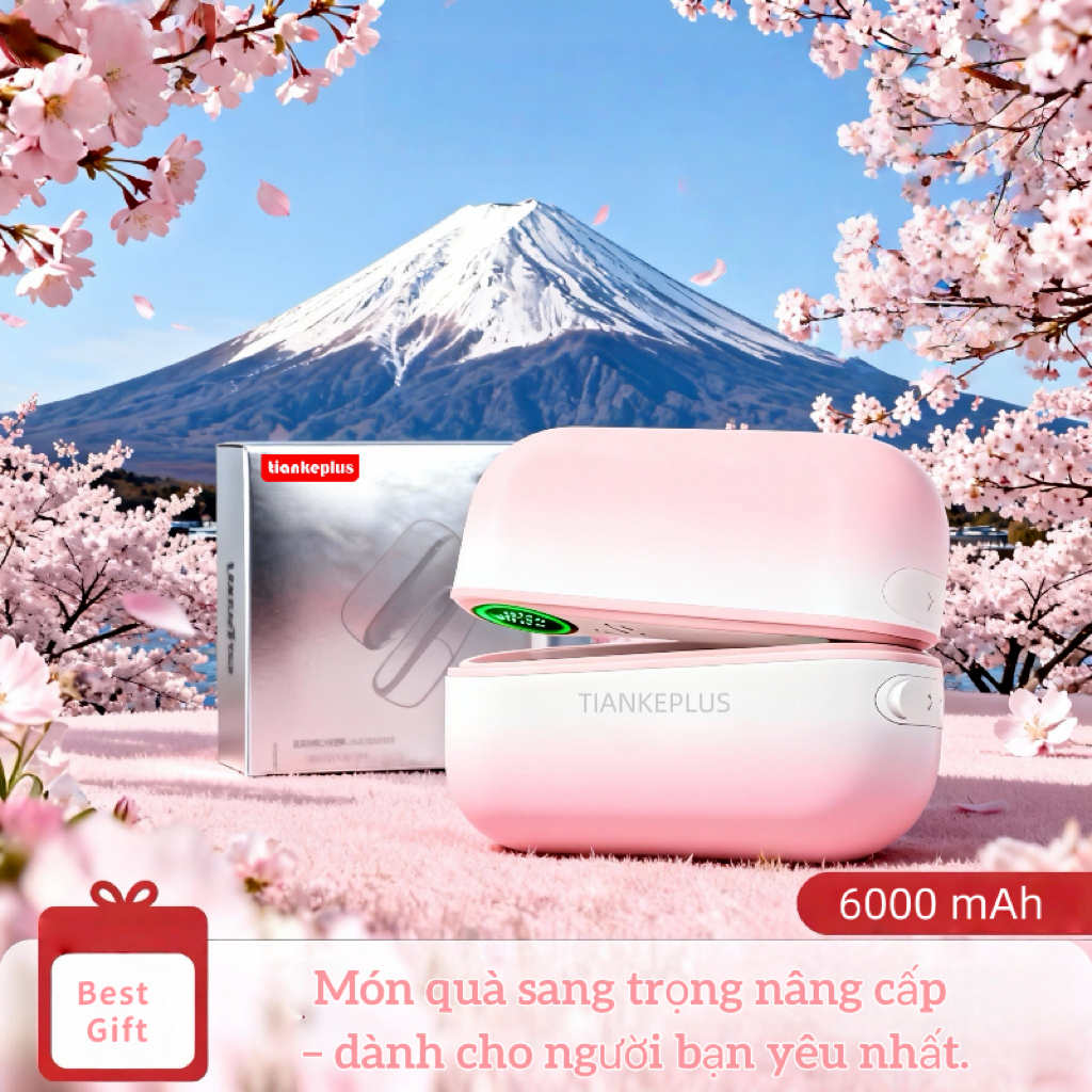 Tiankeplus Mẫu Mới: Sưởi Ấm Nam Châm 2 Trong 1, Màn Hình Hiển Thị, Pin 6000mAh, 3C Type-C Sạc Dự Phòng, Quà Tặng Cao Cấp | BigBuy360 - bigbuy360.vn