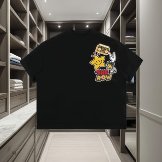  SYCP- COD  Áo Thun  Tay Ngắn Cotton  "HÌNH STICKER" Áo Phông Forrm Rộng Mùa Hè Kiểu Đẹp Unisex Nam Nữ 