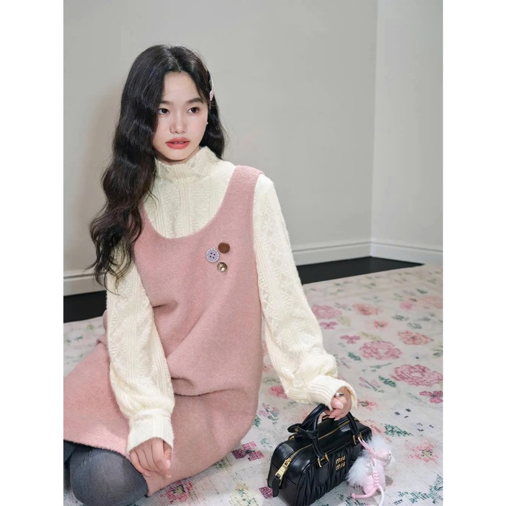 Váy dạ trơn dáng ngắn cover Kuose