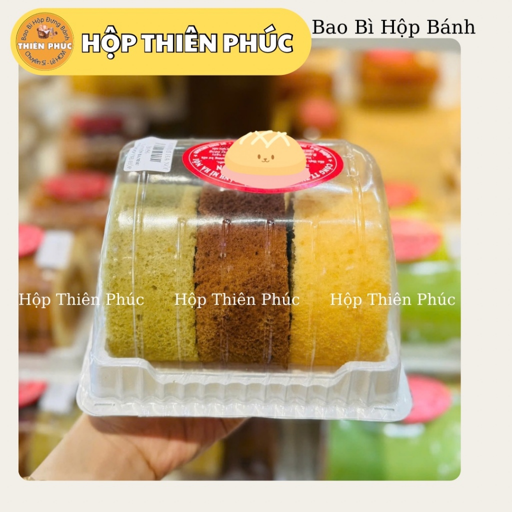 100 Hộp H22 đựng bánh bông lan cuộn - Hộp H22 đựng bánh mì chà bông - Hộp H22 đựng bánh ngọt các loạ