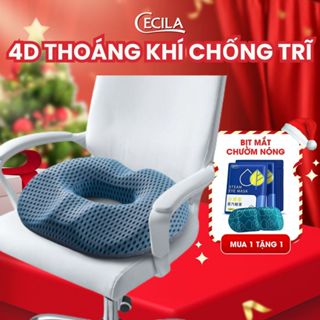  Gối lót ghế ngồi y tế chống trĩ CECILA cao su non đàn hồi giảm ê mỏi mông cho dân văn phòng bà bầu người bệnh trĩ 