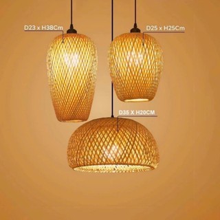  Lồng đèn mây tre thả trần   KHÔNG PHỤ KIỆN  trang trí decor  chung cư quán cafe nhà hàng resort chính hãng Cói decor 