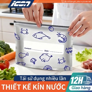  Combo 10 Túi Zip Giấy Nhôm ICON - Túi bảo quản thực phẩm tái sử dụng giữ đồ tươi lâu 