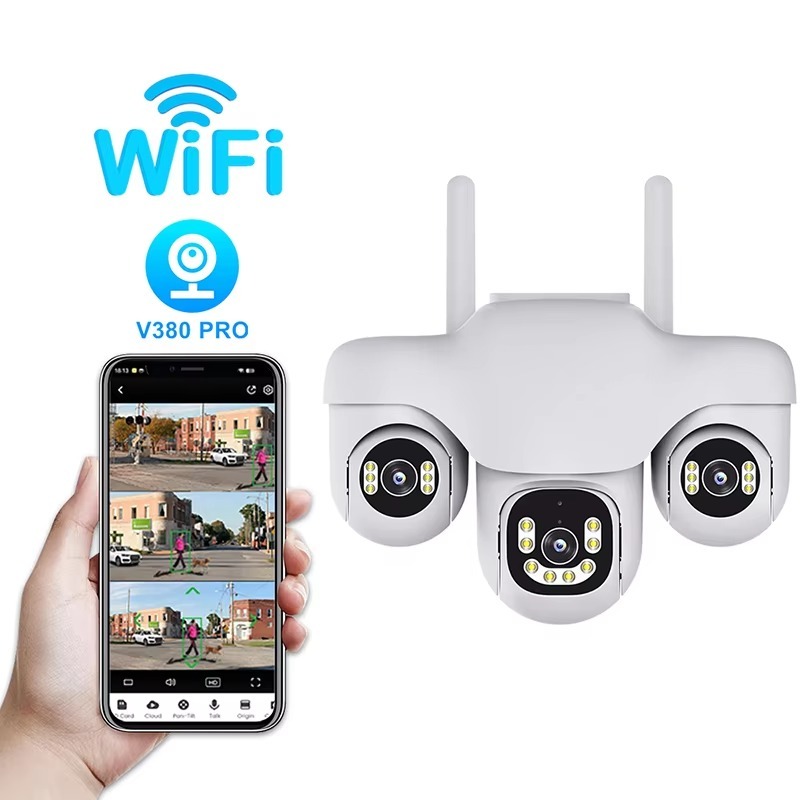 [ Chính hãng V380 ] Camera 2MP – FHD – 3 mắt – WIFI – Trắng