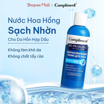 Toner Compliment BHA Zinc - Cấp Ẩm, Kiềm Dầu, Thu Nhỏ Lỗ Chân Lông, Tạo Hàng Rào Bảo Vệ Da 200ml