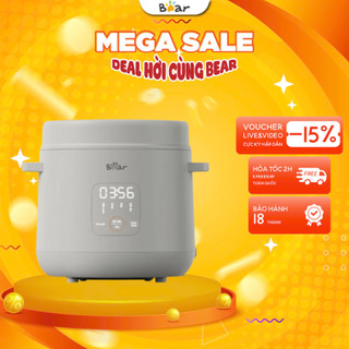  Nồi cơm điện mini 1.2L đa năng Bear RC-5H12F  DFB-S12E6  4 Chế độ nấu Lòng nồi 6 lớp Cho 1 Người 