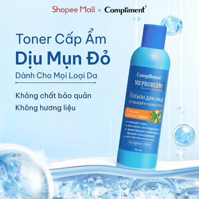 Toner Tràm Trà Compliment Dưỡng Ẩm, Ngăn Khuẩn, Dịu Nhẹ, Giảm Mẩn Đỏ Cho Da Nhạy Cảm 200ml