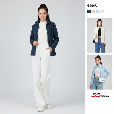Áo Khoác Lông Nữ 5S FASHION Mềm Mại, Ấm Áp, Màu Pastel Dễ Phối, Thời Thượng W0AKH25002
