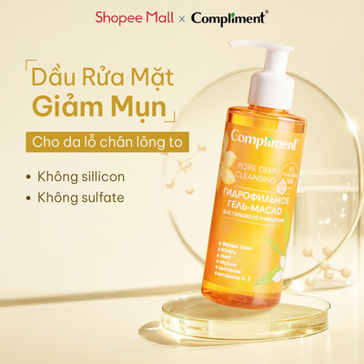 Dầu Gel Rửa Mặt Compliment Pore Deep Sạch Sâu Nhờn, Kiềm Dầu, Se Khít Lỗ Chân Lông 150ml
