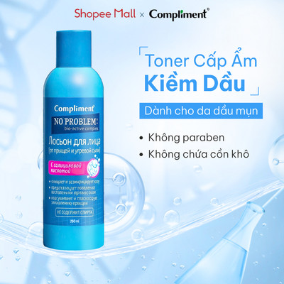 Nước Hoa Hồng Compliment Cân Bằng Độ pH, Dưỡng Ẩm, Kiểm Dầu & Ngăn Ngừa Mụn 200ml