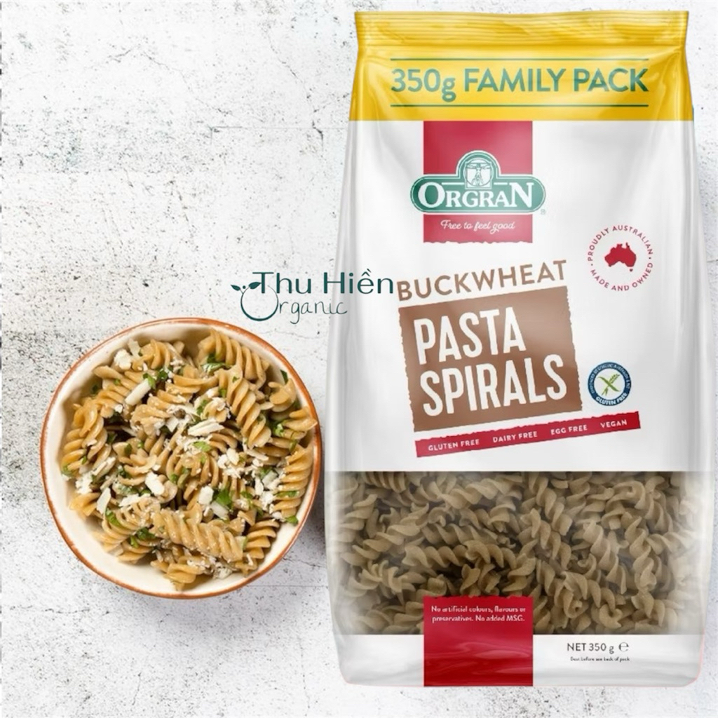 Nui Xoắn Kiều Mạch Không Gluten -250g- GLUTEN FREE Buckwheat Pasta