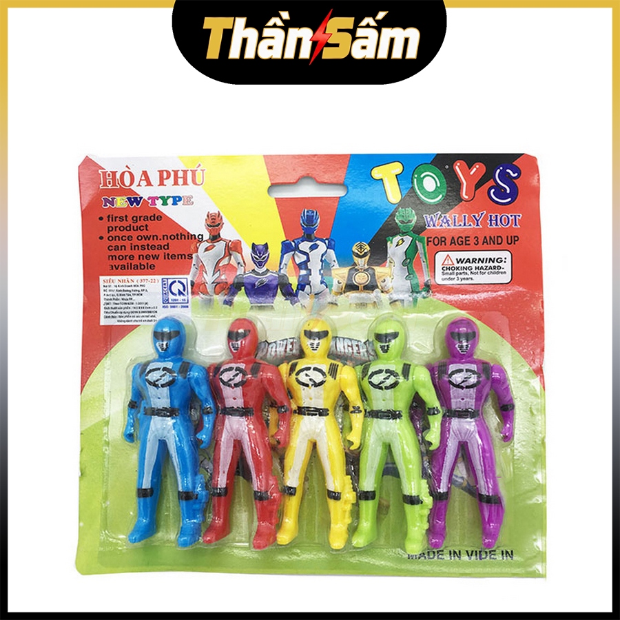 Vỉ Đồ Chơi 5 Anh Em Siêu Nhân Mini Bằng Nhựa Đồ Chơi Trẻ Em Nhập Vai Siêu Anh Hùng Giải Trí