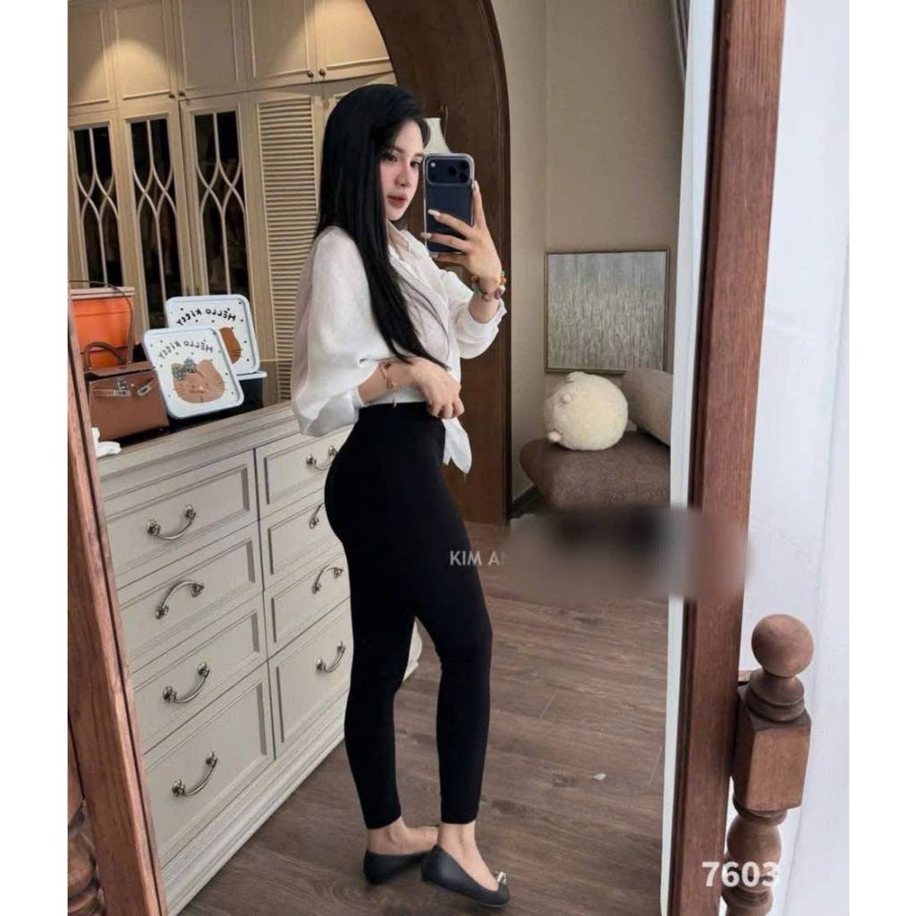 Quần Legging Mèo Kitty Nâu Hộp Nhựa loại 1 Free Size<60kg H98