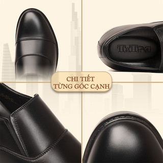 [8CM] Giày Nam Đế Cao T&Tra T76 Đen - Ít Dốc