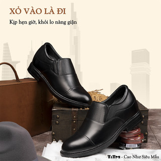 [8CM] Giày Nam Đế Cao T&Tra T76 Đen - Ít Dốc