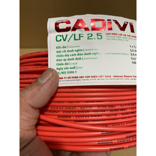   giá 50 mét  Dây điện Cadivi 2.5 đơn 7 sợi đồng bên trong CV2.5 