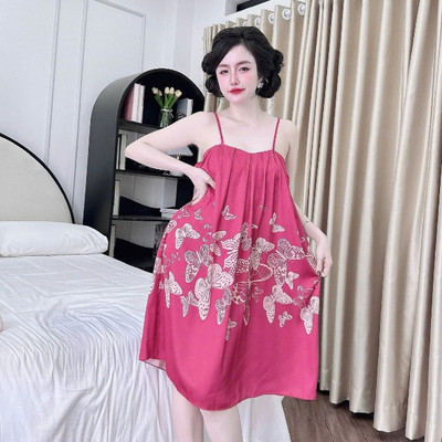 Váy Ngủ 2 Dây Hisexy Đầm Ngủ Mặc Nhà Lụa Latin cao cấp MD69