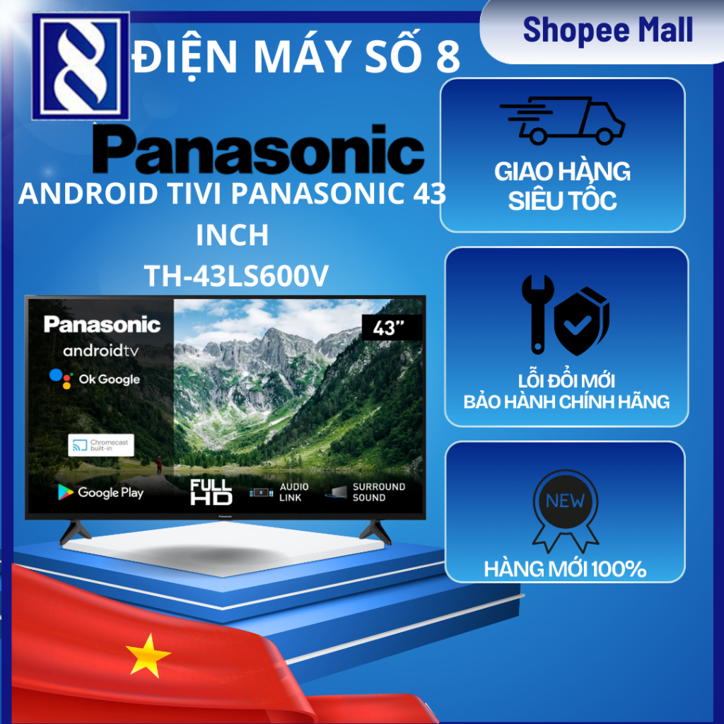 Điện Máy Số 8 | TH-43LS600V | Android Tivi Panasonic 43 Inch TH-43LS600V - Chính Hãng